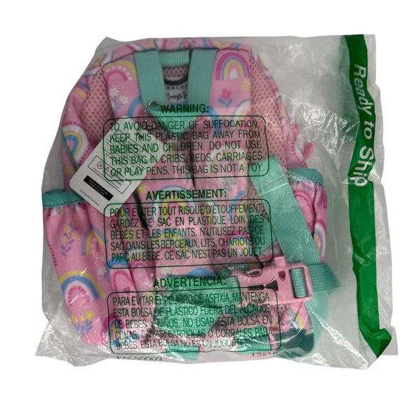 Milasies‎ Toddler Rainbow Print Backpack Pink Multicolor Rainbows Adjustable - Picture 6 of 9